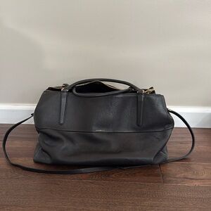 Coach Authentic Large Borough Bag In Pebbled Leather - Black